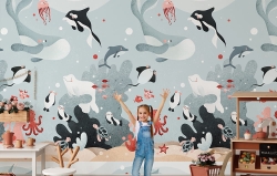 Sea Animals wallpaper mural  (1)