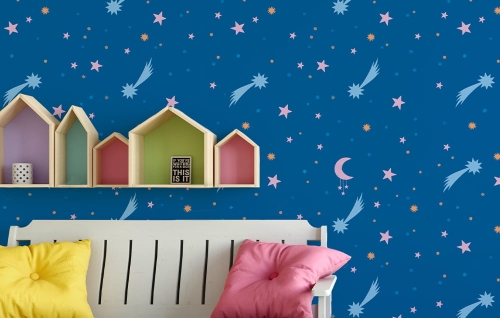 Tapeta w gwiazdki-Kosmos-Tapeta_na_ściane-Pokoj dziecka-Kolorowe gwiazdki.jpg