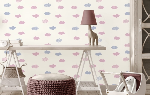 Tapeta na ścianę-Pastelowe chmurki-Obłoczki-Niebo-Delikatna tapeta-róz-zblizenie.jpg