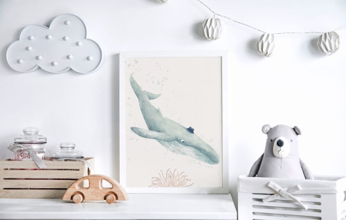 Plakat-Zwierzęta morskie-Wodna Kraina-Dno Oceanu-Podwodny świat-czarno-wieloryb-plakat dla dzieci.jpg