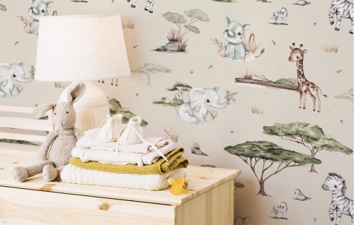 Tapeta dla dzieci-Zwierzęta egzotyczne-Zwierzęta afrykańskie-Safari-tapeta dzieci-safari-bez.jpg