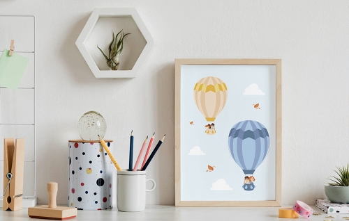 Plakat-Niebo-Podniebny świat-Chmury-Ptaki-Balony-Plakat dla dzieci2.jpg