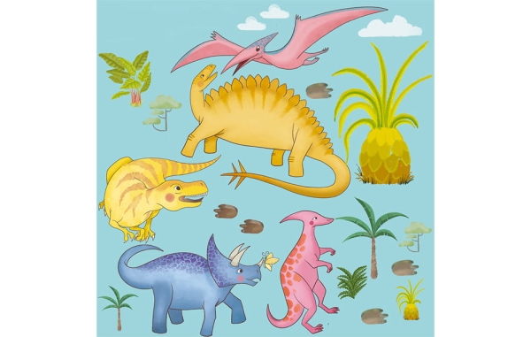 Naklejki na ścianę-Dinozaury-Trex-Prehistoria-Naklejki dla dzieci-wzor.jpg