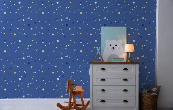 Tapeta - Niebo Gwiazdy - kosmiczna tapeta dla dzieci - Tapeta dla dzieci.jpg
