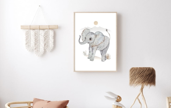 plakat-plakat do pokoju dziecka-plakat safari-plakat slon2