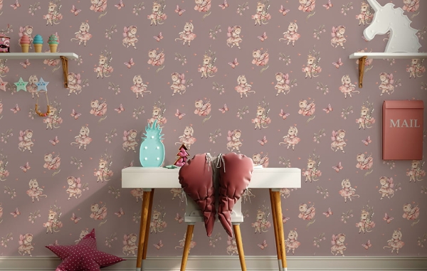 Tapeta-Zwierzęta leśne-myszka-mouse-baletnica-tapeta do pokoju dziecka-roz4.jpg