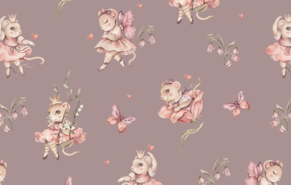Tapeta-Zwierzęta leśne-myszka-mouse-baletnica-tapeta do pokoju dziecka-roz5.jpg