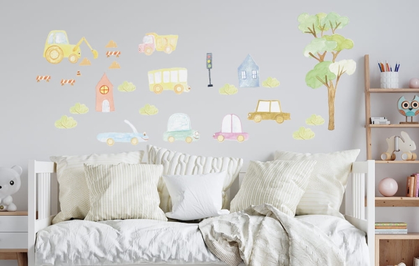 25 XL CAR WALL STICKERS