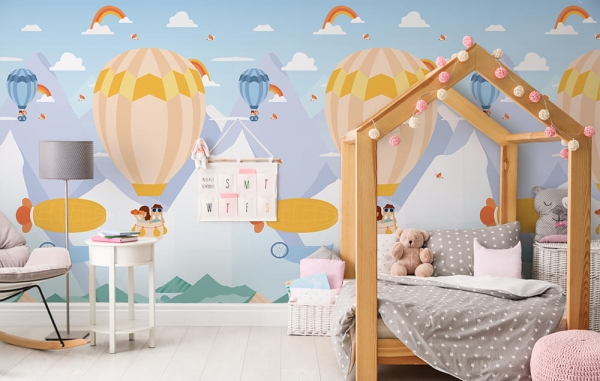 Balloons wallpaper mural  