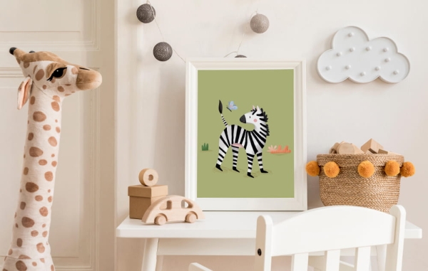 Plakat-Zwierzęta egzotyczne-Zwierzęta afrykańskie-Safari-Zebra-plakat dla dzieci2.jpg