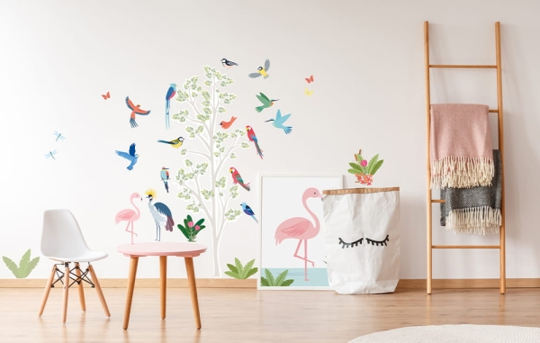  36 Birds Wall Stickers