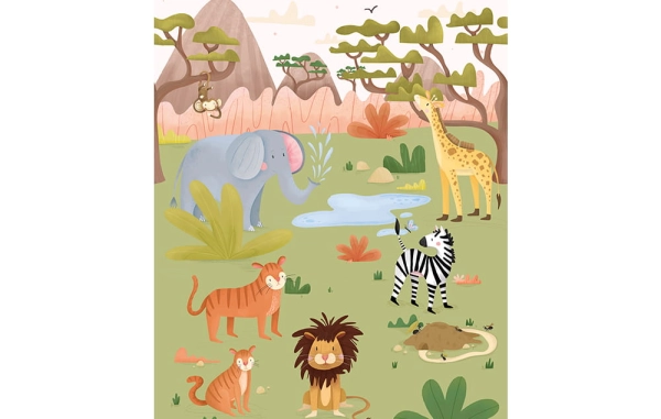 Fototapeta-Zwierzęta egzotyczne-Zwierzęta afrykańskie-safari-fototapeta dzieci2.jpg