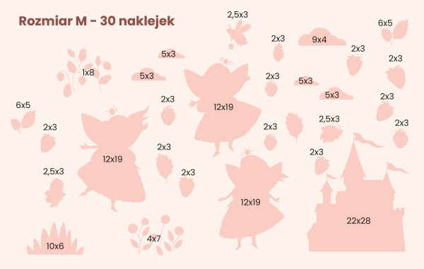 naklejka na ścianę Różoqwetapety-świat księżniczek-świat wrózek-owocowe królestwo-wróżki-księżniczki-XL.jpg