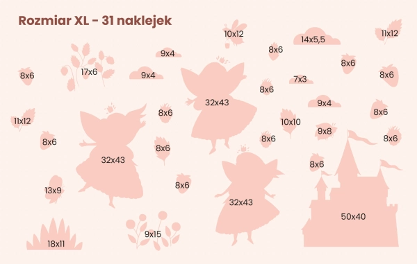 naklejka na ścianę Różoqwetapety-świat księżniczek-świat wrózek-owocowe królestwo-wróżki-księżniczki-XL.jpg