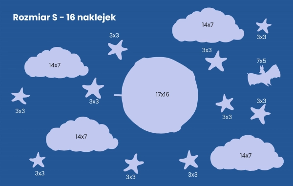Naklejki na ścianę - Noc-Las-Zwierzeta leśne- Niebo Nocą- Gwiazdy Księżyc-Naklejki na ścianę dla dzieci-s.jpg