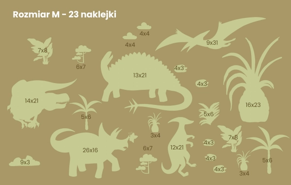 Naklejki na ścianę-Dinozaury-Trex-Prehistoria-Naklejki dla dzieci-M.jpg
