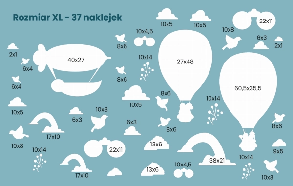 Naklejki na ścianę-Niebo-Podniebny świat-Balony-Chmury-Ptaki-Naklejki na ścianę dla dzieci-rozmiaryM.jpg