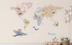 Fototapeta Mapa Świata Kolorowa