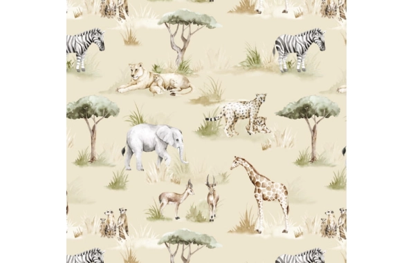 Tapeta-Zwierzęta egzotyczne-Zwierzęta afrykańskie-Safari-tapeta dzieci-tapeta do pokoju dziecka-bez.jpg