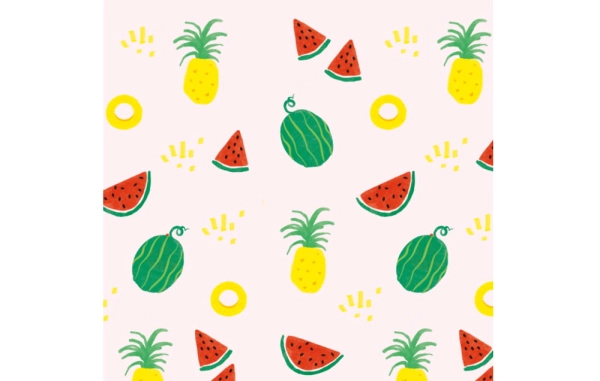 Tapeta--wesola tapeta dla dzieci-Owoce-Lemoniada-Arbuz-Ananas-tapeta dzieci-wzor.jpg