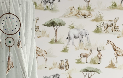 Tapeta-Zwierzęta egzotyczne-Zwierzęta afrykańskie-Safari-tapeta dzieci-tapeta do pokoju dziecka.jpg