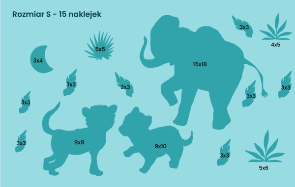 naklejki na sciane-naklejki do pokoju dziecka-naklejki safari zoo-pokoj dziecka-naklejki-s