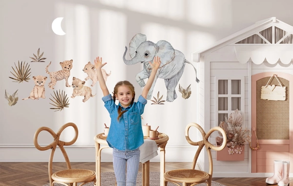 naklejki na sciane-naklejki do pokoju dziecka-naklejki safari zoo-pokoj dziecka-naklejki-dziecko