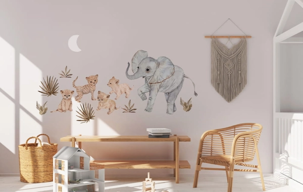 naklejki na sciane-naklejki do pokoju dziecka-naklejki safari zoo-pokoj dziecka-naklejki
