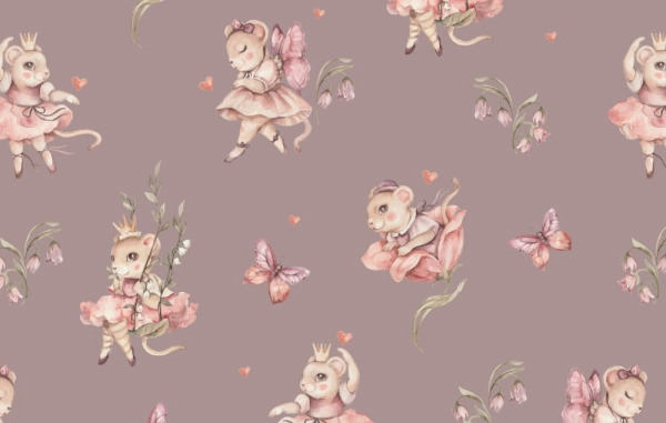 Tapeta-Zwierzęta leśne-myszka-mouse-baletnica-tapeta do pokoju dziecka-roz5.jpg