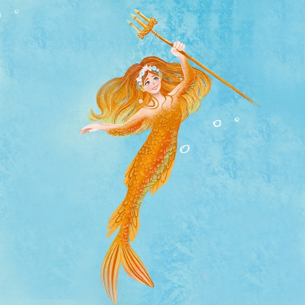 Plakat-Wodna Kraina-Syrena-Dno Oceanu-Podwodny świat-Syrenka-Plakat dla dzieci.jpg