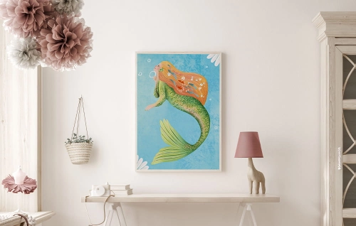 Plakat-Wodna Kraina-Syrena-Dno Oceanu-Podwodny świat-Syrenka-Plakat dla dzieci4.jpg