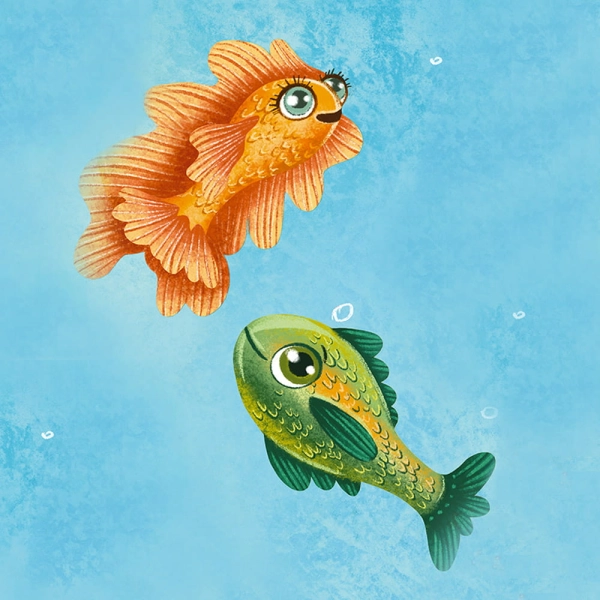Plakat-Wodna Kraina-Syrena-Dno Oceanu-Podwodny świat-Ryby-Plakat dla dzieci.jpg