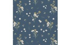 Tapeta Łąka Daisy Granat