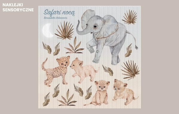 Tapeta-Noc-safari-Zwierzęta-Niebo nocą-slon-lwy-Gwiazdy-Księżyc-dla dzieci-naklejki scienne-pokoj dziecka-naklejki sensoryczne-apla.jpg