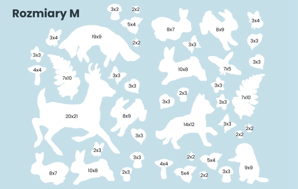 Naklejki na ścianę-Zwierzęta leśne-Las-Lesny świat-Misie-Sarenki-Jeze-lisek-naklejki na sciane do pokoju dziecka-stumyk-m.jpg
