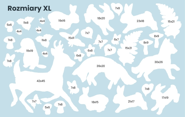 Naklejki na ścianę-Zwierzęta leśne-Las-Lesny świat-Misie-Sarenki-Jeze-lisek-naklejki na sciane do pokoju dziecka-stumyk-xl.jpg