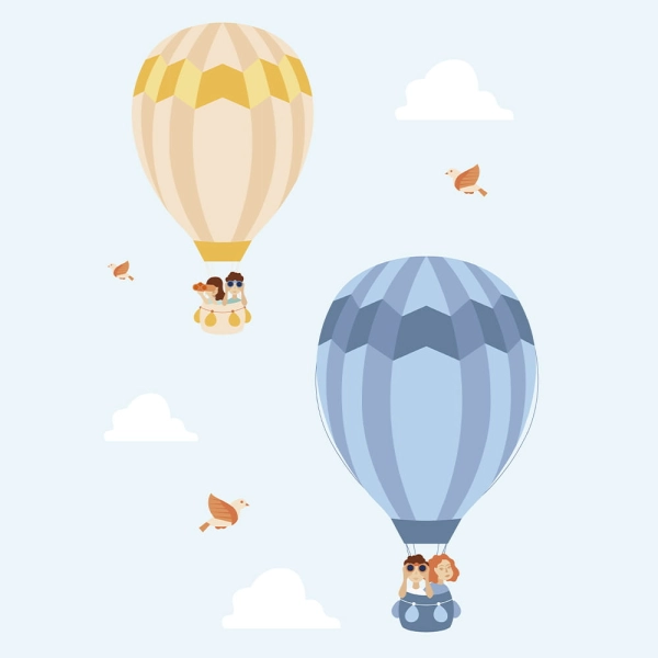 Plakat-Niebo-Podniebny świat-Chmury-Ptaki-Balony-Plakat dla dzieci.jpg