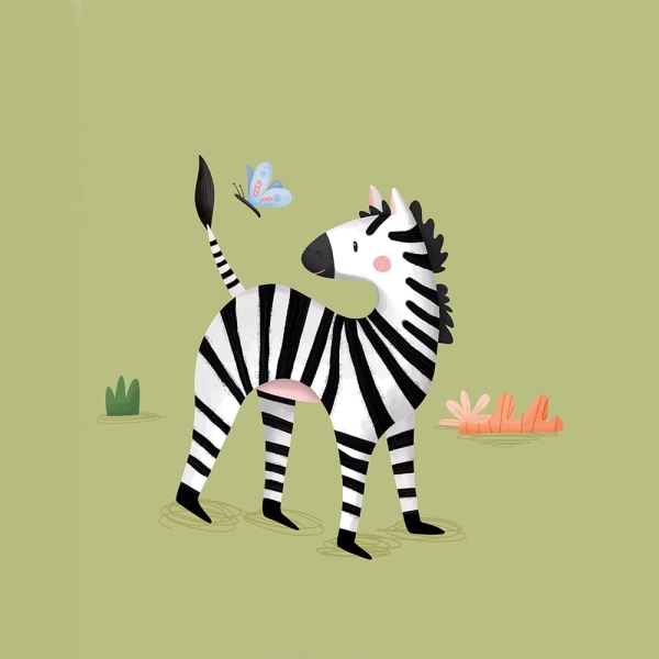 Plakat-Zwierzęta egzotyczne-Zwierzęta afrykańskie-Safari-Zebra-plakat dla dzieci.jpg