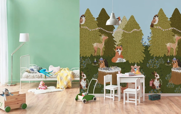 Forest Animals wallpaper mural 
