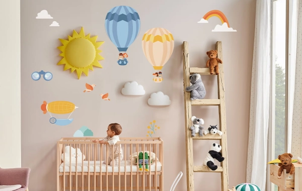 Naklejki na ścianę-Niebo-Podniebny świat-Balony-Chmury-Ptaki-Naklejki na ścianę dla dzieci9.jpg