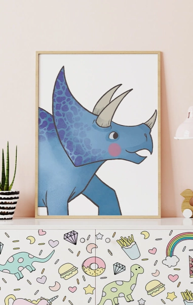 Plakat-Zwierzęta-Dinozaury-Triceratops-Plakat dla dzieci4.jpg