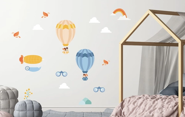 Naklejki na ścianę-Niebo-Podniebny świat-Balony-Chmury-Ptaki-Naklejki na ścianę dla dzieci-small.jpg